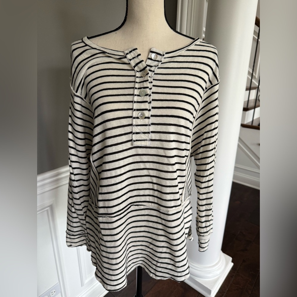Striped Henley Tee